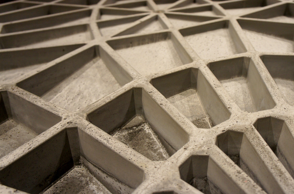 Rib-stiffened funicular floor system