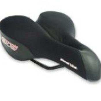 Bifurcated bicycle saddle
