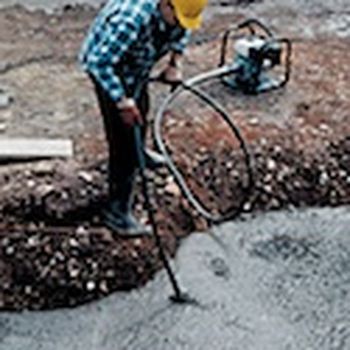 Vibration exciter to remove air from concrete