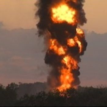 Explosives to blow out an oil well fire