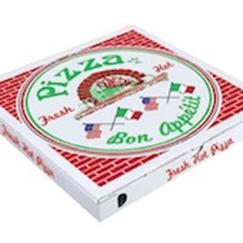 Pizza box with ribbed base for strength
