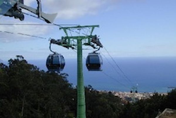 Descending cable cars balance the ascending ones
