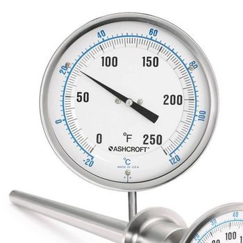 Bi-metal mechanical thermometer