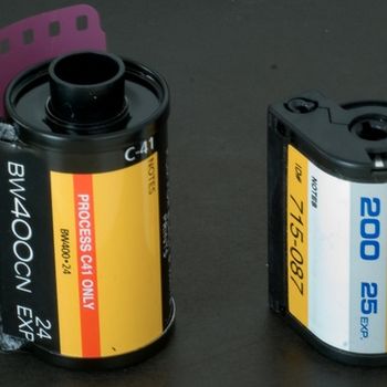 Magnetic strip on photographic film