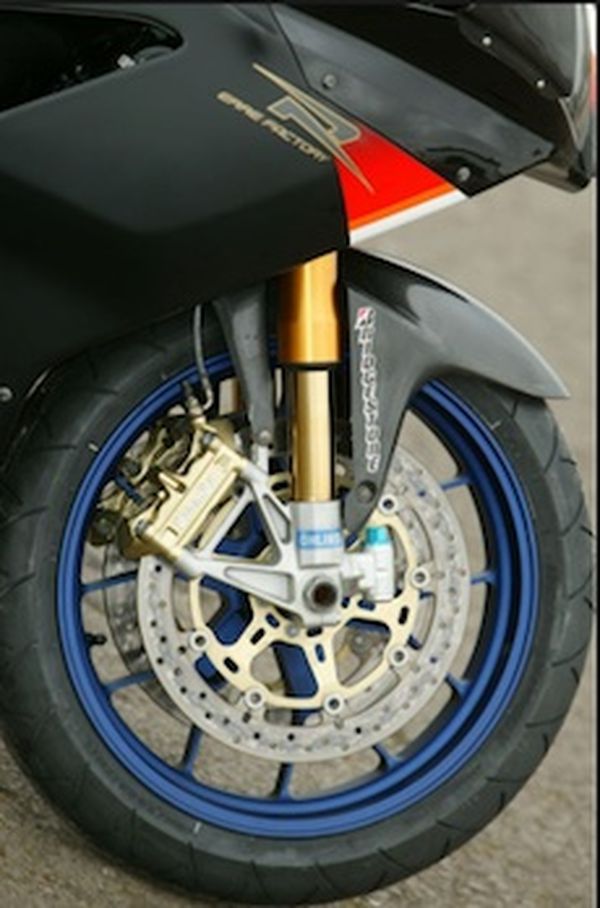 Upside-down motorcycle forks