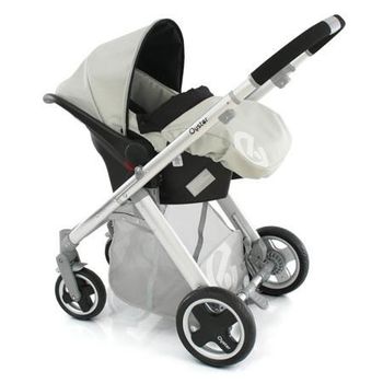 Child's car safety seat converts to a pushchair (stroller)
