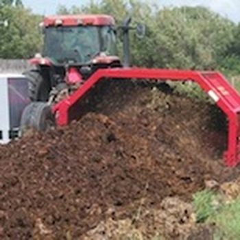 Improve composting process by continuously turning material to be composted