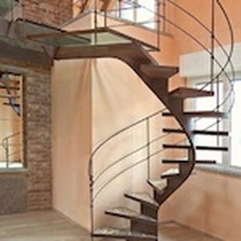 Spiral staircase to use less floor area