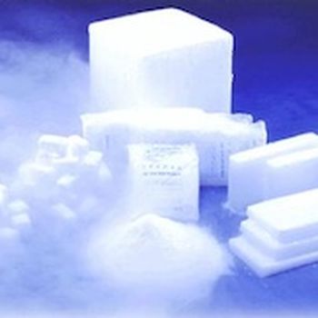 Place heavy object on ice and allow ice to melt to lower it down into place