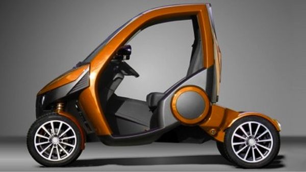 A folding car to help get into the tights of parking spaces