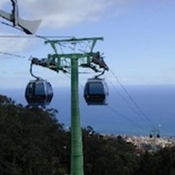 Descending cable cars balance the ascending ones