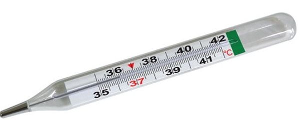 Mercury-in-glass thermometer