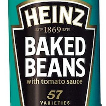 Open tinned beans from the bottom to get out beans that would otherwise have stuck to the bottom due to storage