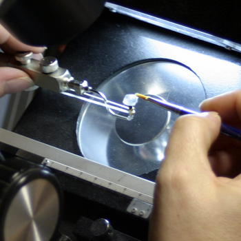 Use a diamond cutter to cut diamonds