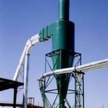 Vortex or cyclone to separate particles of different density.