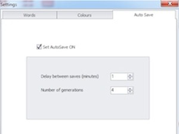 Autosave function in computer software