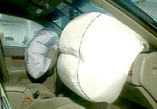 Air bags in a car